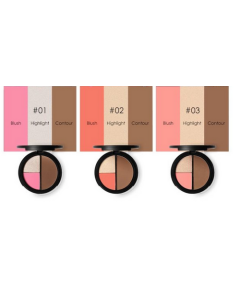 Focallure 3 in 1 Blush Highlighter Contour Kit