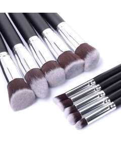 Kabuki Brush 10pcs Set  Black