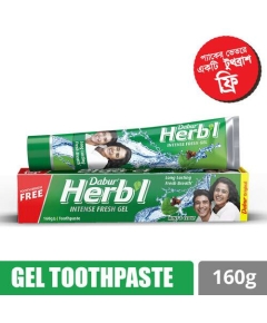 Dabur Herb'l Intense Fresh Gel Toothpaste (Free Toothpaste ) 160 gm