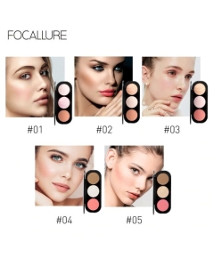 Focallure 3 Colors Blush & Highlighter Palette