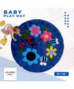 Blue Applique Baby Playmat 50″ x 50″