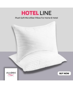 Plush Soft Microfiber Pillow For Home & Hotel ( 18*24)