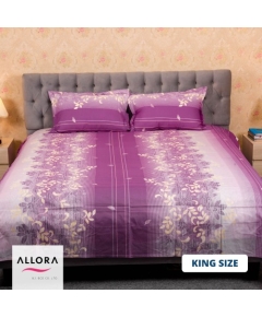 Purple Print Bed sheet