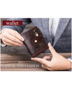 Jeep 99.99% Leather Rfid Wallet Men Crazy Horse Wallets