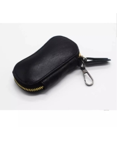 Leather key ring bag_coffee brown