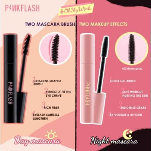 PF-E08 Black Oil- proof Curl Mascara-2# Long, 4 image