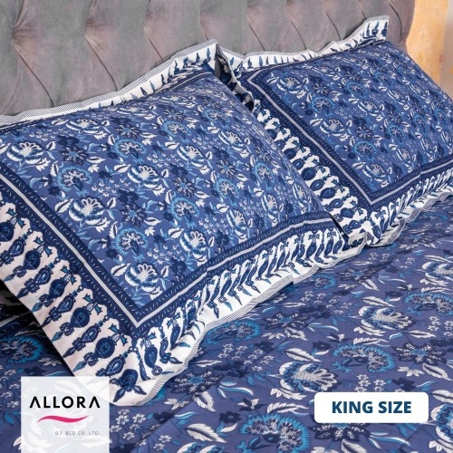 Blue Print Bed Sheet, 2 image